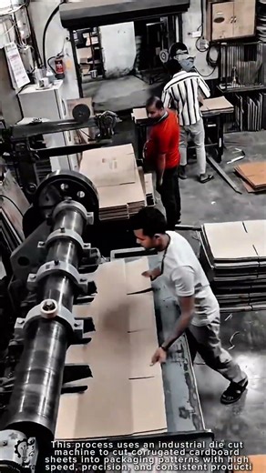 Industrial Cardboard Cutting Work Tool Using Die Cut Machine #worktool