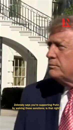 Speaking to reporters outside the White House, President Donald Trump defended his decision to waive sanctions on Russia, saying Ukrainian President Volodymyr Zelensky is ‘not helping’ efforts to end the war, suggesting someone else should negotiate for Ukraine. https://t.co/rAlfonslM8