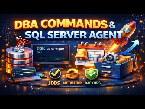 DBA Commands & SQL Server Agent Explained | Real-World SQL Server Automation @JangiTech#DBACommand