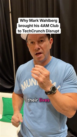Mark Wahlberg came to TechCrunch Disrupt to talk longevity