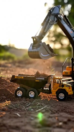 RC Construction Site Action! 🚜 Scale Model Excavator, Dump Truck & Bulldozer!