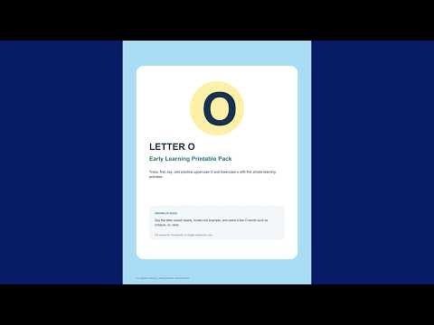 Learn the Letter O | O Sound and O Words | Tiny Signal Learning