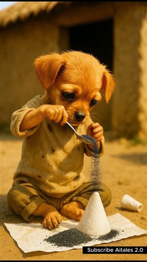 The poor puppy didn't have cash to buy sparkler so, his rich friends making fun of him #ai #kids