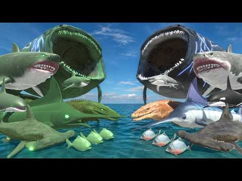 Sea Monsters vs Alien Itself Underwater | Bloop vs Alien Bloop | Animal Revolt Battle Simulator