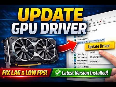 How to Update Graphics Driver in Windows 10 & 11 (Fix Lag & Low FPS)