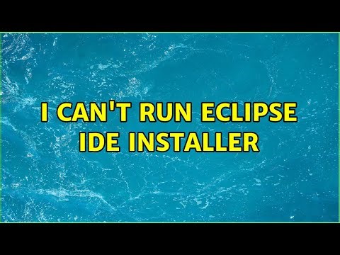 I can't run eclipse IDE installer
