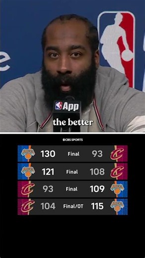 James Harden was asked how much better the Knicks are than the Cavs
