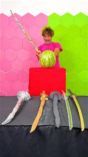Which Material Can Slice the Watermelon? 🍉⚔️ #experiment #challenge