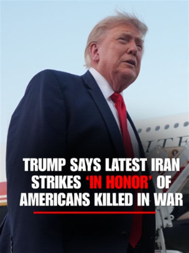 JUST IN: President Trump says the U.S. carried out more strikes against Iran