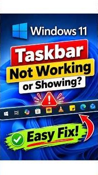 Windows 11 Taskbar Not Working or Showing? Easy Fix!
