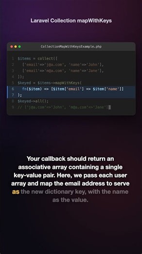 Laravel Collection mapWithKeys