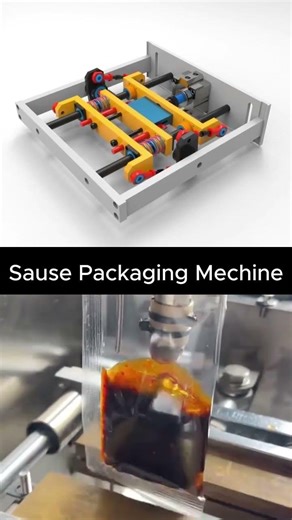 How a Sauce Packaging Machine Works! ⚙️ #short