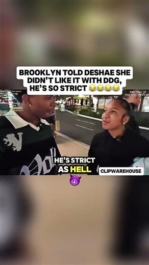 Brooklyn told Deshae she didn’t like DDG because he was too strict😂 #ddg #shorts