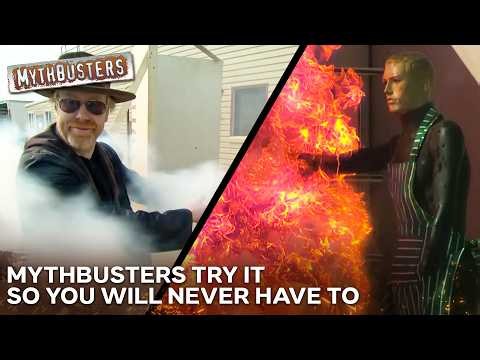 What Actually Happens When You Pour Water On A Grease Fire | MythBusters