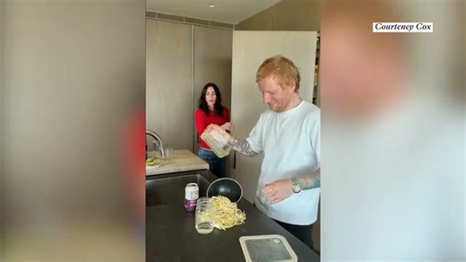 Courteney Cox has Monica Geller moment as Ed Sheeran helps in kitchen