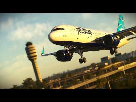 Insane JetBlue Airbus A320 Landing in Orlando Airport