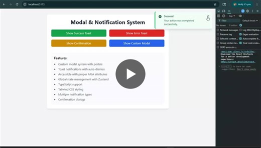 Build Modal Notification System with Zustand Tailwind CSS in React | Mission Kumar posted on the topic | LinkedIn