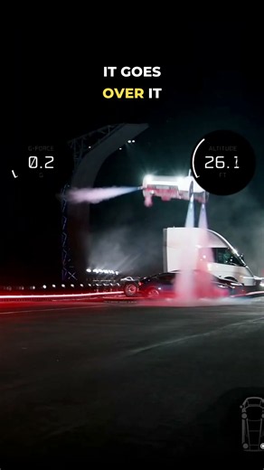 Tesla's new Roadster jumps a truck upside down on thrusters #Shorts