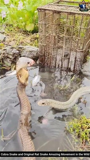 Cobra Snake and Original Rat Snake Amazing Movement in the Wild #snake #wildliferescue #cobra