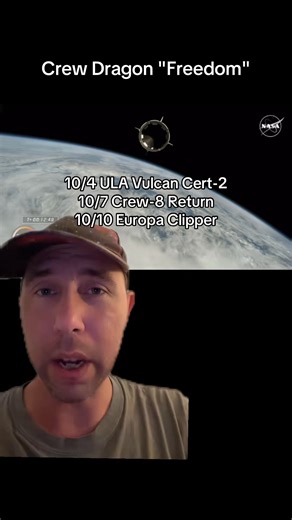 Crew Dragon Freedom Capsule NASA SpaceX Crew-9 Mission with Astronaut... #outsideplanet #space #photographer #sun | sunshinenate