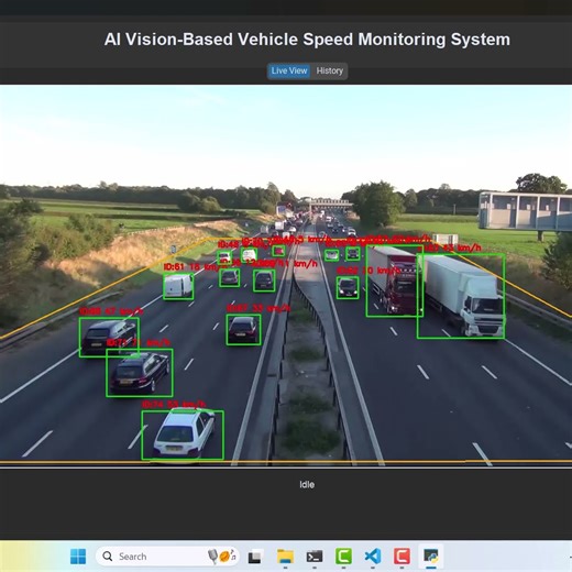 🚗 Real-Time Vehicle Speed Detection & Monitoring System Using Computer Vision & Deep Learning