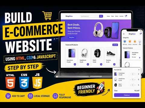 Build E-Commerce Website Using HTML CSS JavaScript