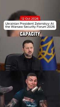 Ukrainian President Zelenskyy At the Warsaw Security Forum 2026.