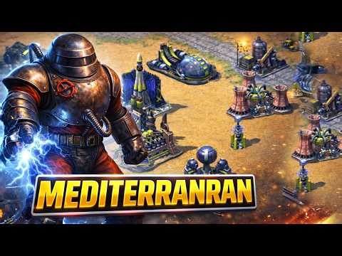 Red Alert 2 | The Mediterranean Sea Battle | (7 vs 1 + Superweapons)
