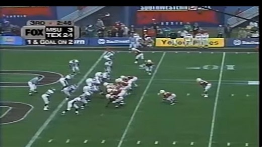 Longhorn🤘Highlights on X: "Ricky Williams lowers the shoulder and punches it in from 2 yards out for the score. In the Cotton Bowl, the Texas Longhorns handle the Mississippi State Bulldogs, 38-11. Jan. 1, 1999" / X