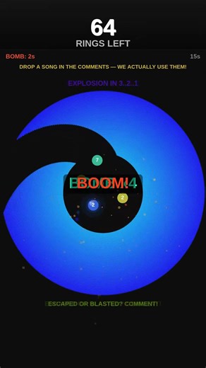 Ball vs 100 Rings + EXPLODING Clones — Can It Escape? #Shorts