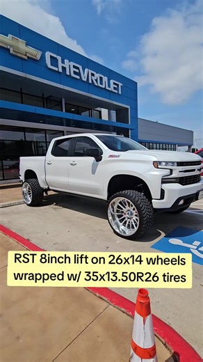 Chevy Silverado 1500 RST with 8inch lift on 26's #fyp #viral #foryoupage #liftedtrucks #chevy