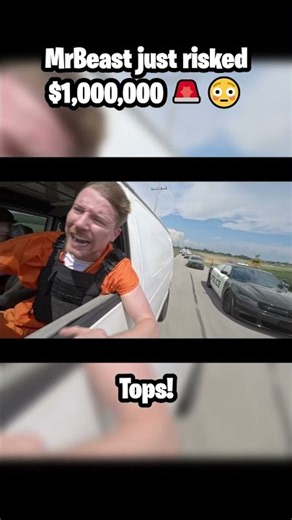 MrBeast just risked 1000000 #mrbeast #policechase #explosionstunt #exposed #1million #sewerescape