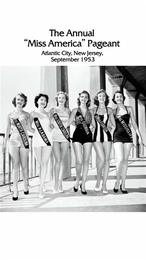 Animated Historic Photos: Miss America Pageant Contestants Boardwalk Parade