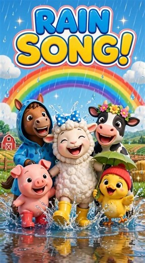 Rain Rain Go Away! Puddle Splash Song with Baa Baa Boo | Nursery Rhymes for Toddlers
