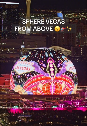 Las Vegas Skyline with Sphere Views from Above 😮🚁✨