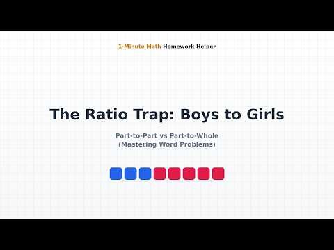 How to Solve Ratio Word Problems (Part-to-Part Trap Explained!)