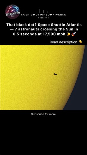 A Space Shuttle Crosses the Sun ☀️ | Atlantis in a 0.5-Second Transit (NASA)