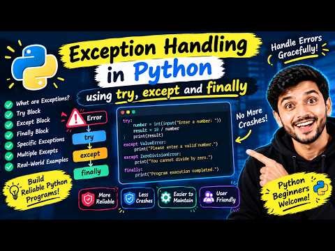 Python Exception Handling Made Easy 🤯 | try, except & finally Explained