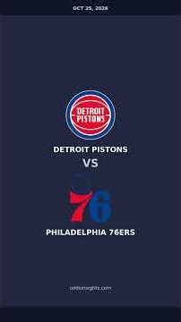 #Shorts Philadelphia 76ers vs Detroit Pistons Prediction - Oct 25, 2026