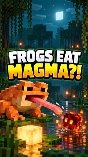 Frogs Eat MAGMA in Minecraft?! 🐸🔥#minecraft #frog