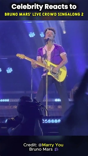 Celebrities React to Bruno Mars' Marry You Live Crowd Singalong (2nd Part)