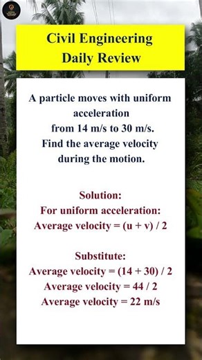 Dynamics Problem | Average Velocity #shorts