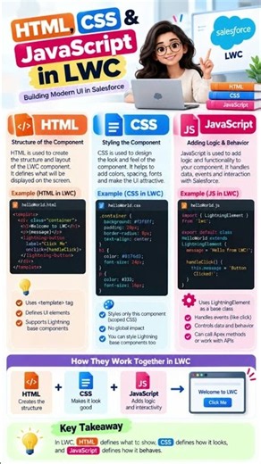 HTML, CSS & JavaScript in LWC | Salesforce Lightning Web Components Explained