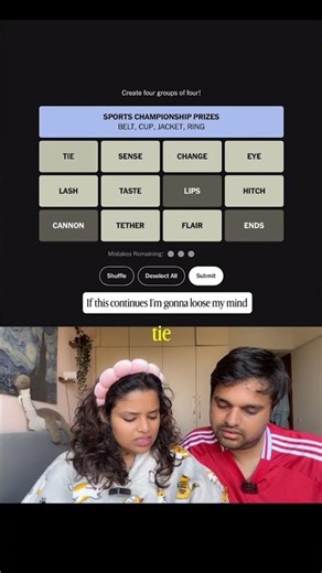 We Don't Like Peace, So We Did Connections 😭 | NYT Connections 13 Oct #shorts