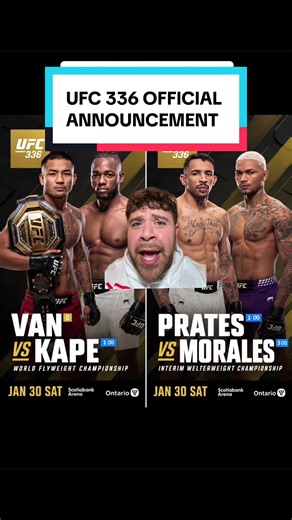 UFC 336 OFFICIAL ANNOUNCEMENT: JOSHUA VAN VS MANEL KAPE AND MICHAEL MORALES VS CARLOS PRATES FOR THE INTERIM CHAMPIONSHIP #ufc #mma #fyp #foryoupage #dakkayaps