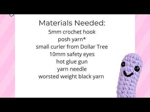Quick and Easy Crocheted Fidget Gummy Worm. 