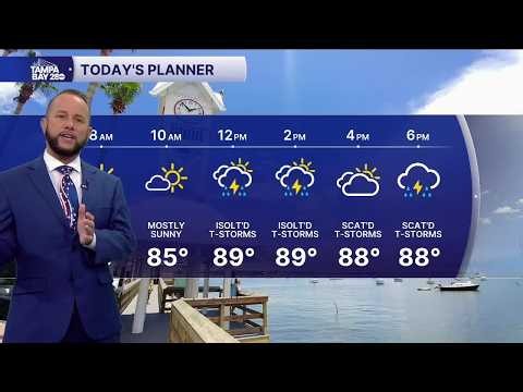 Latest weather forecast ahead of the holiday weekend in the Tampa Bay area
