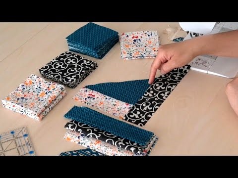 Beautiful and easy patchwork block for quilt Quick and easy to make!