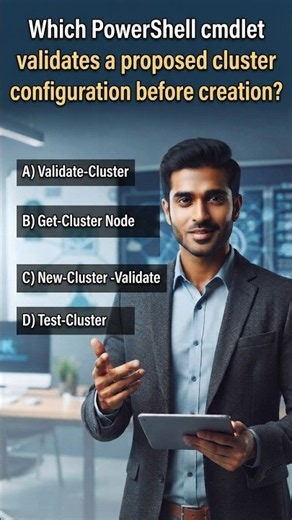 Top 100 | Advance Windows Server MCQs # 55 | Using Test-Cluster PowerShell Cmdlet for Failover Setup