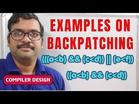 Examples on Backpatching in Compiler Design || Translation Rules || Compiler Design